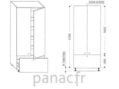 Colonne de rangement de cuisine K-90/2100 C1