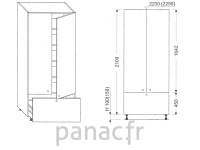 Colonne de rangement de cuisine K-80/2100 C1