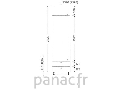 Colonne de rangement de cuisine K-35/2220 B2 L