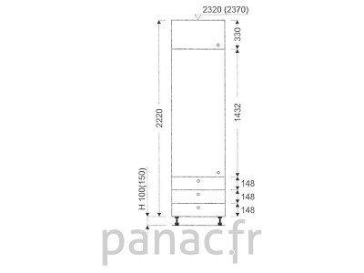 Colonne de rangement de cuisine K-60/2220 C3 L