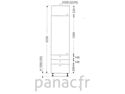 Colonne de rangement de cuisine K-35/2220 S3 L