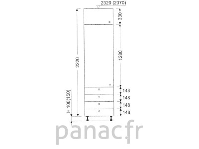 Colonne de rangement de cuisine K-60/2220 S4 L