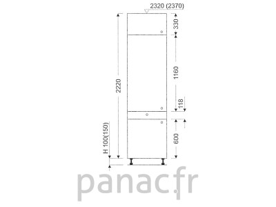 Colonne de rangement de cuisine K-40/2220 T1 L