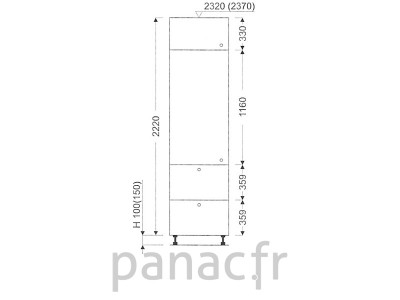 Colonne de rangement de cuisine K-50/2220 T2 L