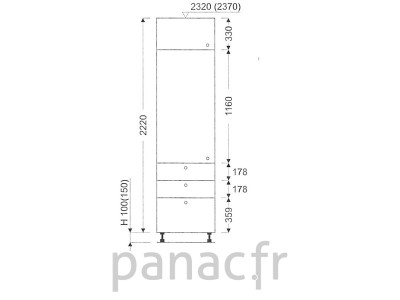 Colonne de rangement de cuisine K-40/2220 T6 L