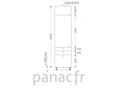 Colonne de rangement de cuisine K-50/2220 T7 L