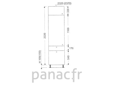 Colonne de rangement de cuisine K-60/2220 T8 L