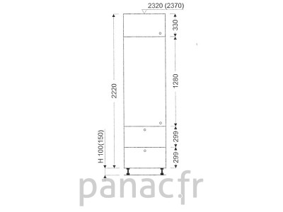 Colonne de rangement de cuisine K-60/2220 S2 L