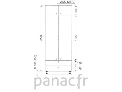 Colonne de rangement de cuisine K-90/2220 B2