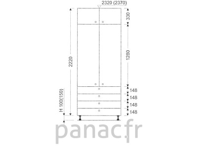 Colonne de rangement de cuisine K-90/2220 S4