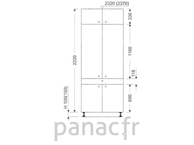 Colonne de rangement de cuisine K-80/2220 T1