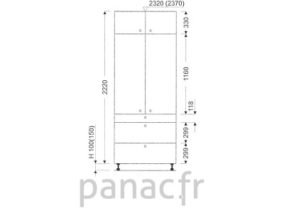 Colonne de rangement de cuisine K-90/2220 T3