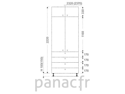 Colonne de rangement de cuisine K-70/2220 T4