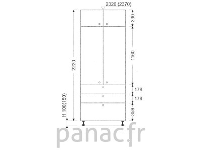 Colonne de rangement de cuisine K-80/2220 T6