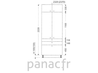 Colonne de rangement de cuisine K-90/2220 T7