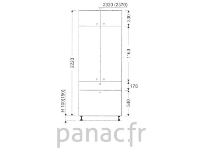 Colonne de rangement de cuisine K-80/2220 T8