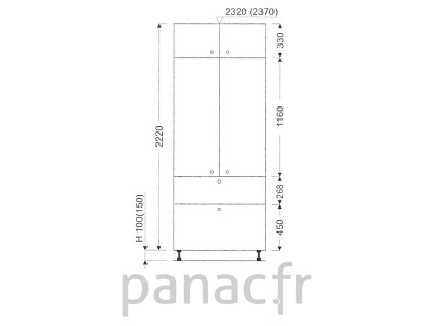 Colonne de rangement de cuisine K-90/2220 T9