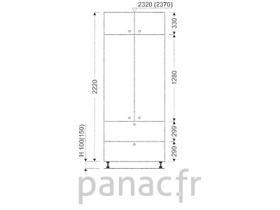 Colonne de rangement de cuisine K-90/2220 S2