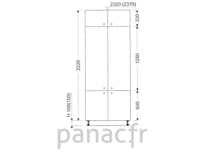 Colonne de rangement de cuisine K-80/2220 S