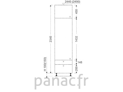 Colonne de rangement de cuisine K-35/2340 C2 L