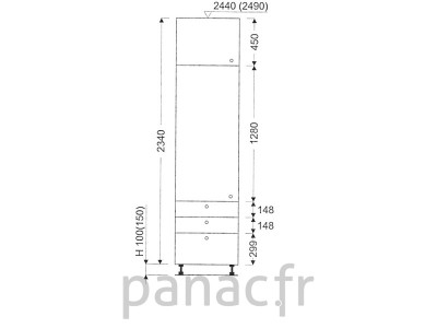 Colonne de rangement de cuisine K-50/2340 S3 L