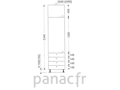 Colonne de rangement de cuisine K-60/2340 S4 L