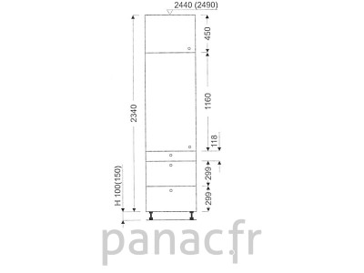 Colonne de rangement de cuisine K-30/2340 T3 L