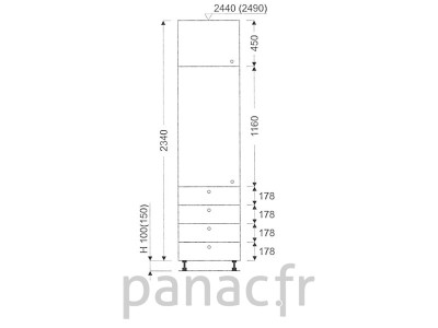 Colonne de rangement de cuisine K-40/2340 T4 L