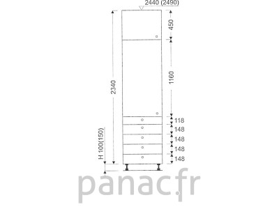 Colonne de rangement de cuisine K-45/2340 T5 L