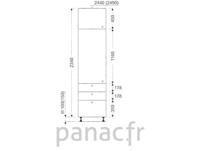 Colonne de rangement de cuisine K-40/2340 T6 L