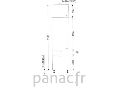 Colonne de rangement de cuisine K-35/2340 T8 L