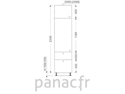 Colonne de rangement de cuisine K-40/2340 T9 L