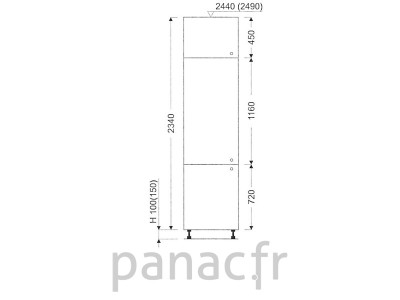 Colonne de rangement de cuisine K-45/2340 T L