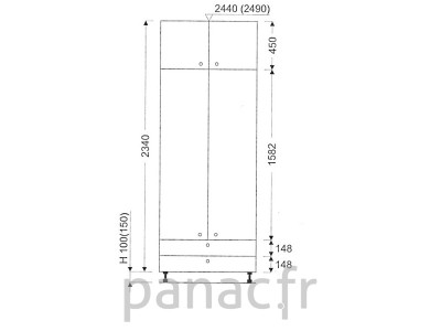 Colonne de rangement de cuisine K-90/2340 A2