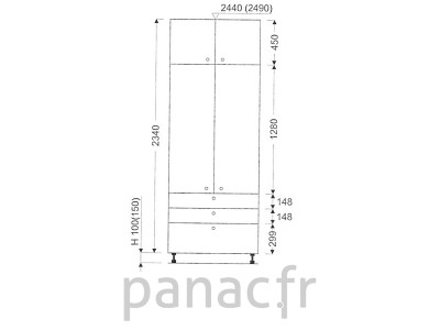 Colonne de rangement de cuisine K-80/2340 S3