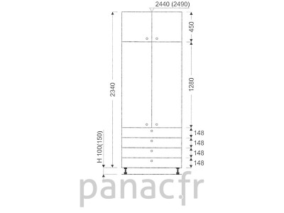 Colonne de rangement de cuisine K-70/2340 S4