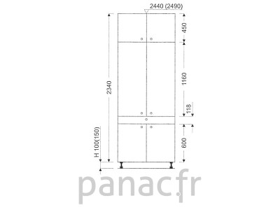 Colonne de rangement de cuisine K-70/2340 T1