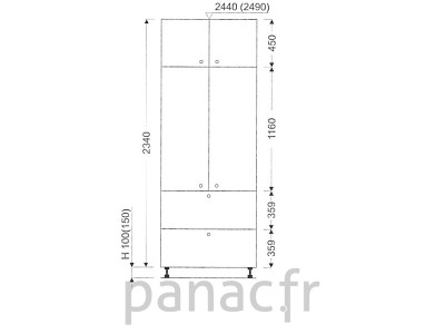 Colonne de rangement de cuisine K-70/2220 T2