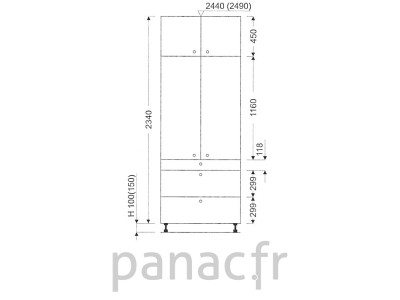 Colonne de rangement de cuisine K-90/2340 T3