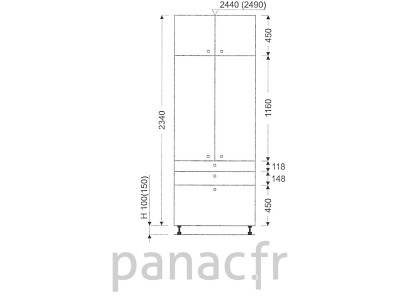 Colonne de rangement de cuisine K-90/2340 T7