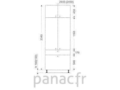 Colonne de rangement de cuisine K-90/2340 T8