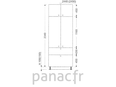 Colonne de rangement de cuisine K-90/2340 T9