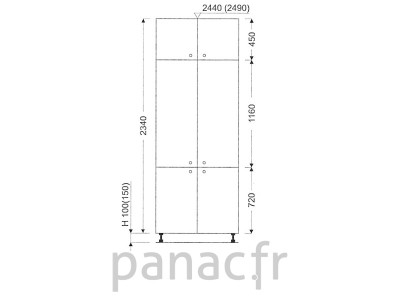 Colonne de rangement de cuisine K-70/2340 T