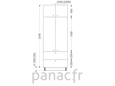 Colonne de rangement de cuisine K-90/2340 S2