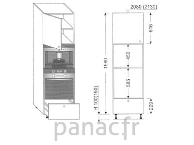 Colonne électromenager de cuisine KPE-60/1980 A1 L