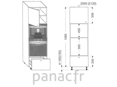 Colonne électromenager de cuisine KPE-60/1980 B1 L