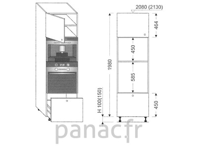 Colonne électromenager de cuisine KPE-60/1980 C1 L