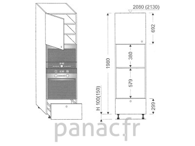 Colonne électromenager de cuisine KPM-60/1980 A1 L