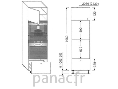 Colonne électromenager de cuisine KPSE-60/1980 B1 L