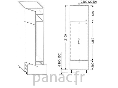 Colonne électromenager de cuisine KL-60/2100 A1 L